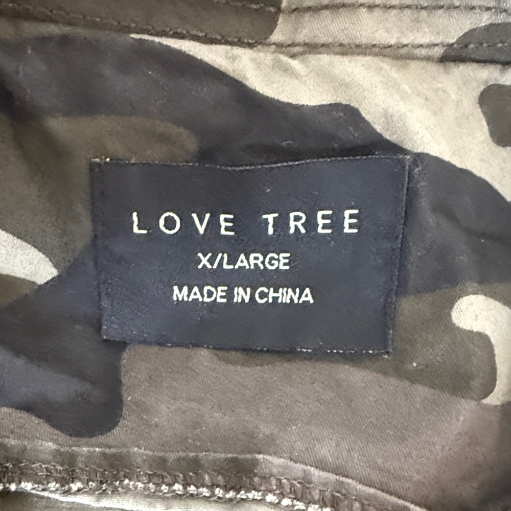 Love Tree Women's Camo Utility Jacket - Green & Black - Picture 2 of 6